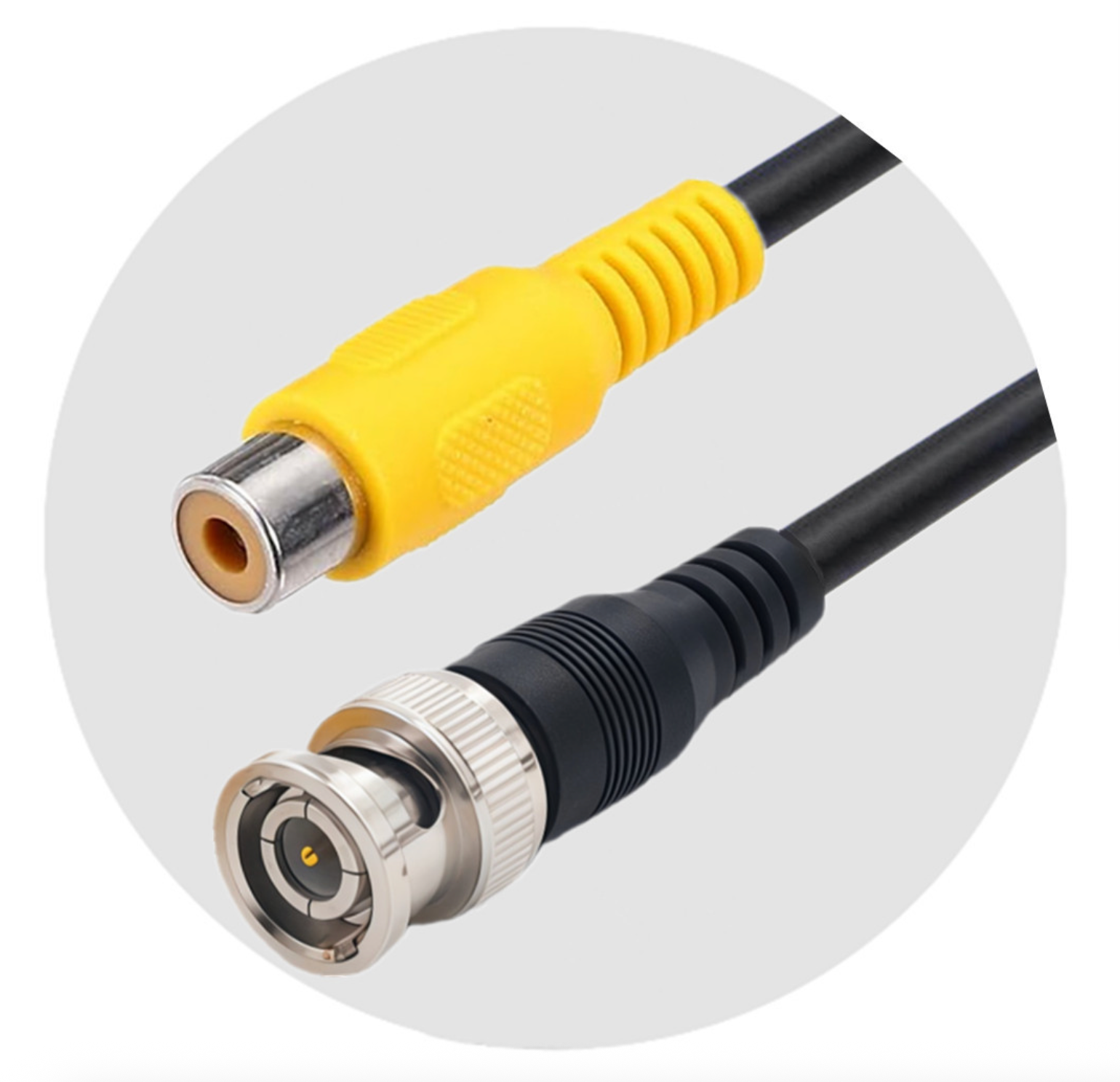 BNC Male to RCA Female Coaxial Video Cable – 1.8m HD Monitoring Lead