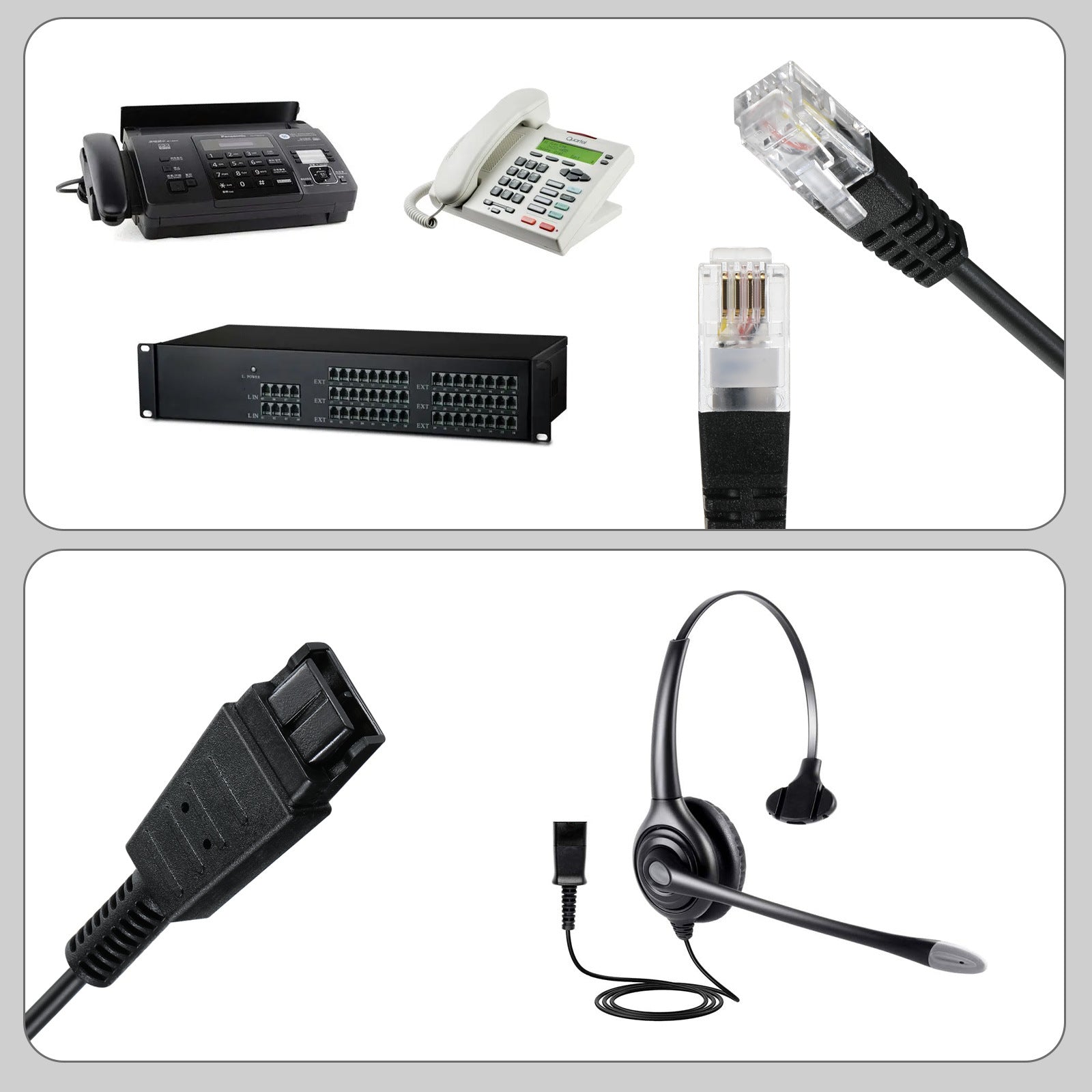 Call centre headset adapter cable
