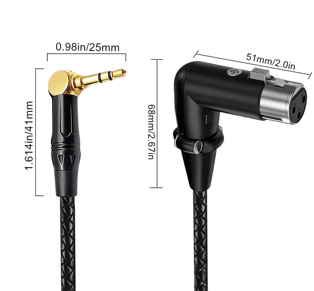 audio splitter cable connected to mixer and camera setup