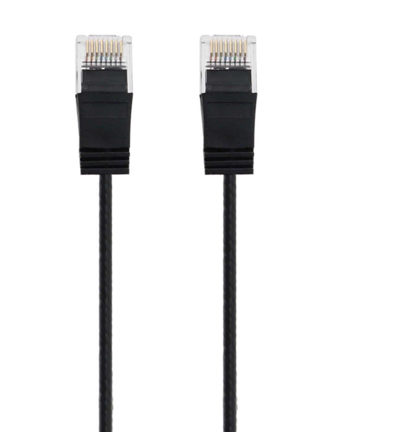 Front view of the slim Cat6 RJ45 Ethernet cable