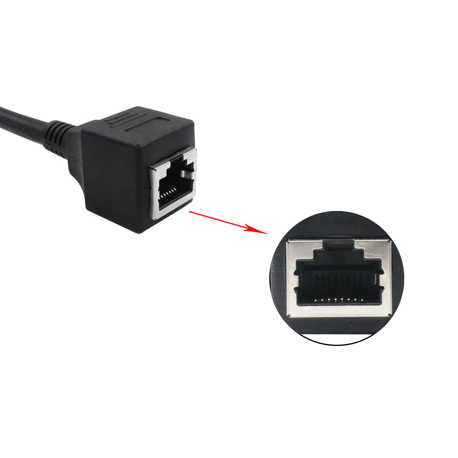Cat6 female to female Ethernet extension lead supporting Gigabit network speeds