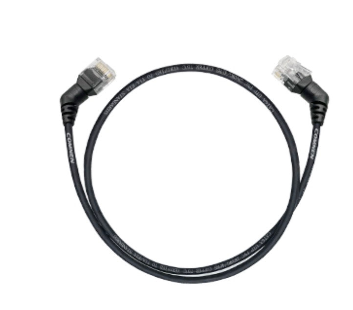 Overview of the slim Cat6 Ethernet patch cable with swivel connectors
