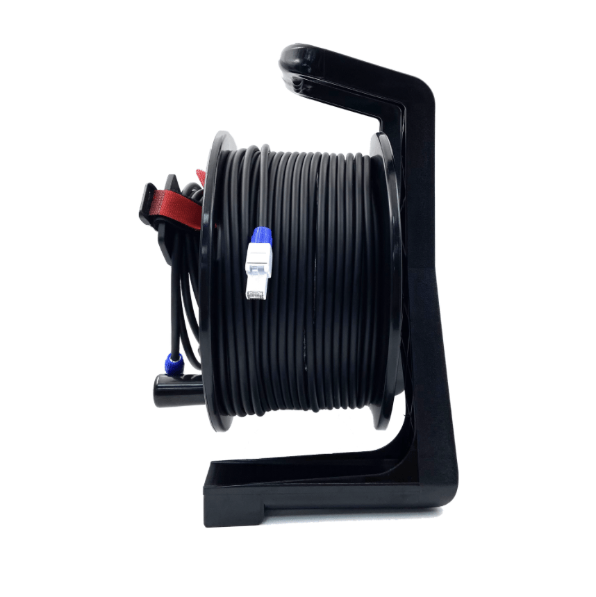 CAT6A RJ45 to RJ45 Ethernet cable on durable plastic reel