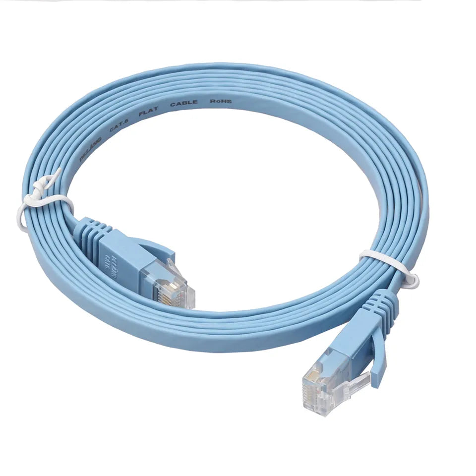 CAT-6 RJ45 Flat Network Ethernet Patch Cable For Modem Router LAN Network RJ45 Connector 10m