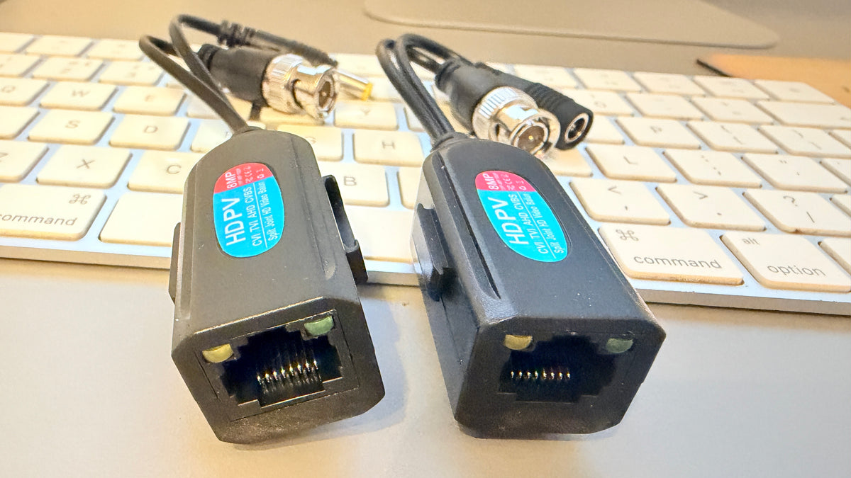 HD216PV 8MP CCTV video and power balun transmitter 