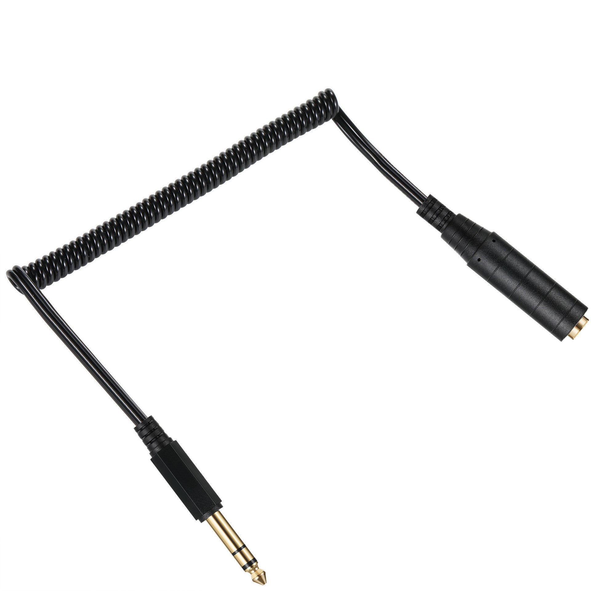 Overview of the 6.35mm coiled stereo extension cable
