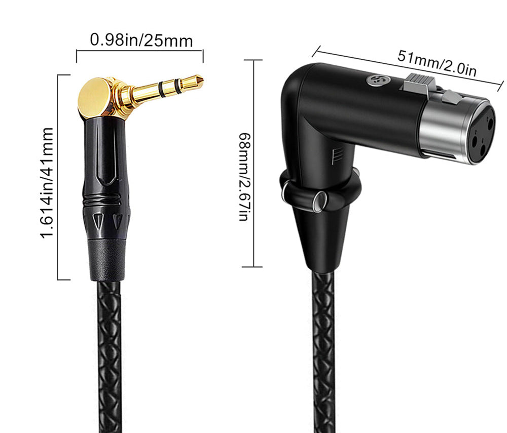 audio splitter cable connected to mixer and camera recording setup
