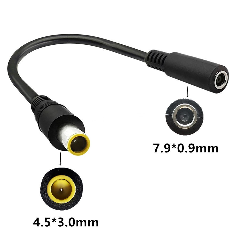 DC connector size adapter cable for power compatibility