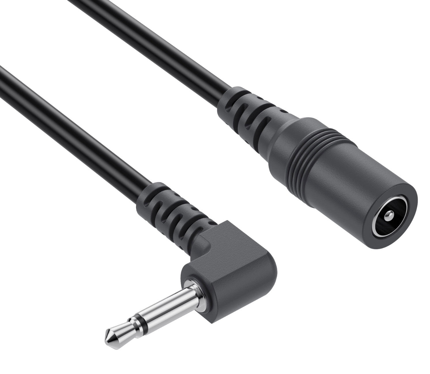 5.5mm x 2.1mm DC female to 3.5mm right angle power plug cable