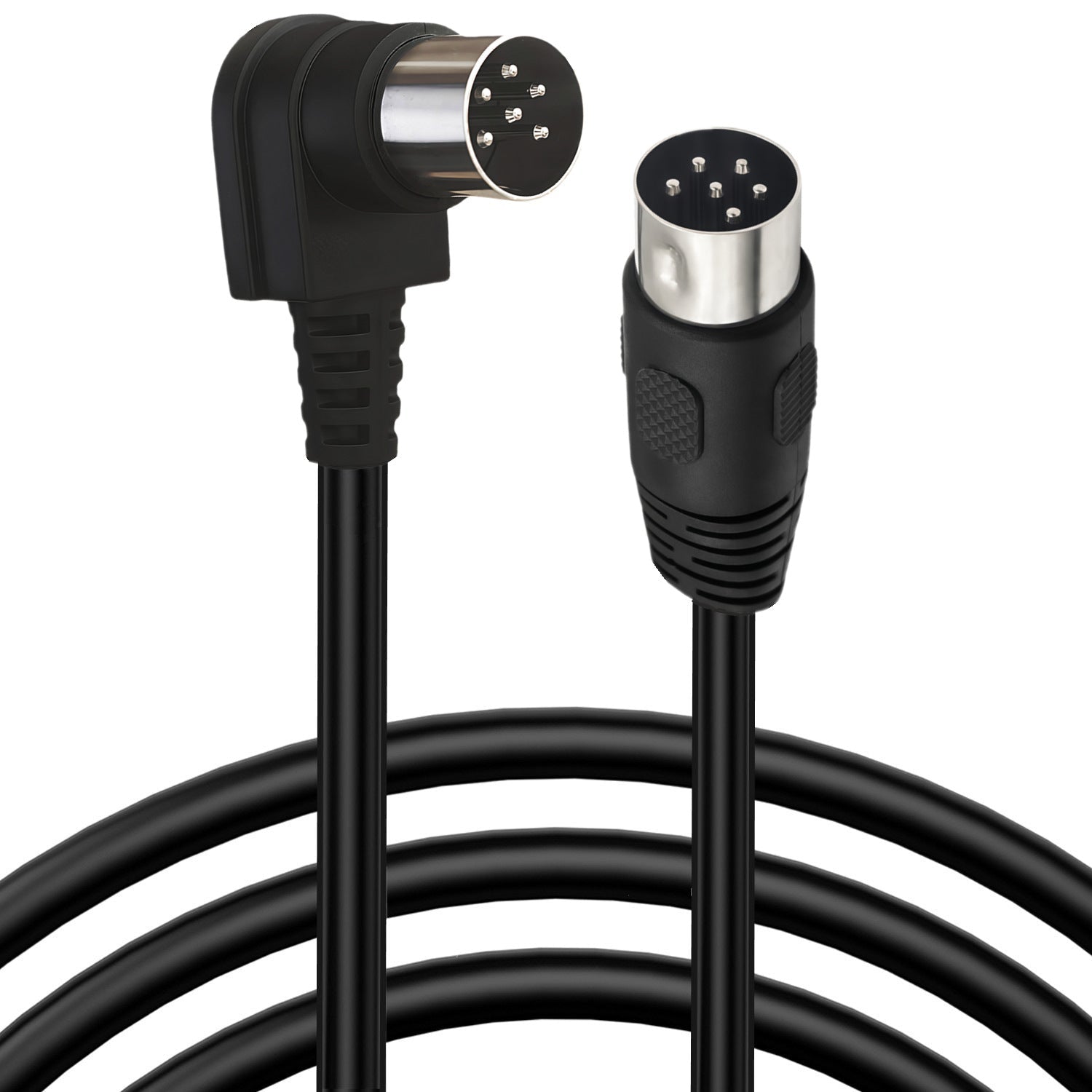 Mini DIN 6P 90 degree audio data lead