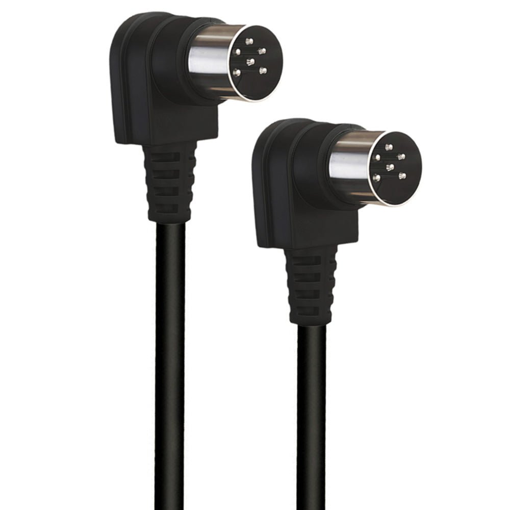 DIN 6 pin male to male right angle cable