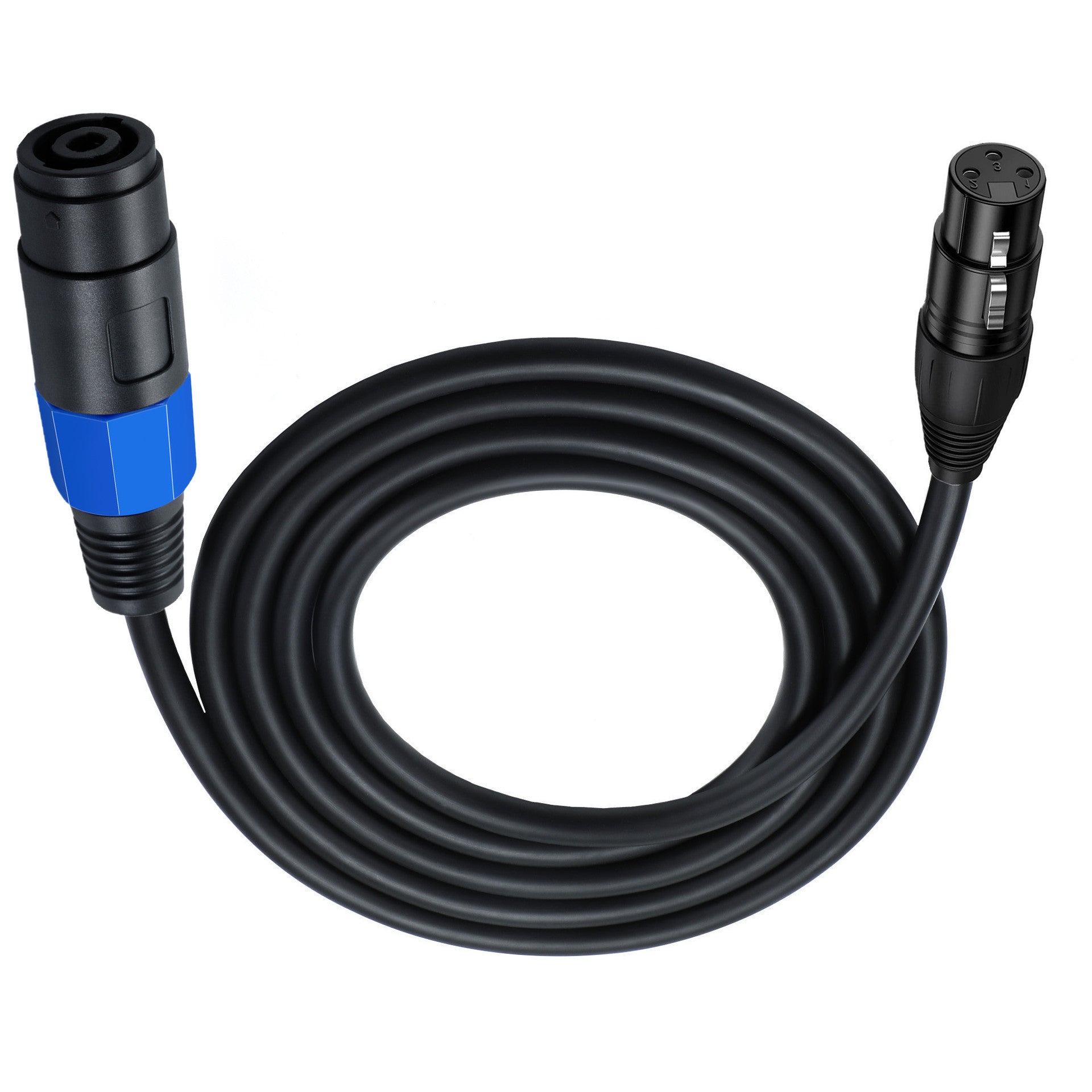 XLR audio cable for DJ and PA speaker setup