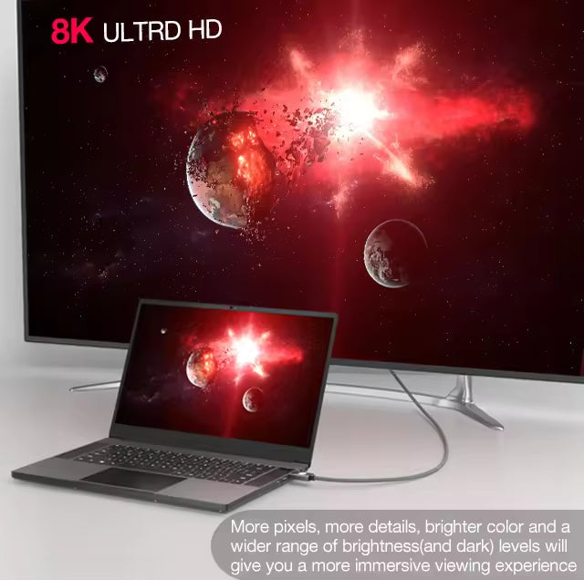 8K DisplayPort 1.4 Cable (2M) | 8K 60Hz, 4K 144Hz, Ultra High-Speed DP for PC & Gaming Monitors