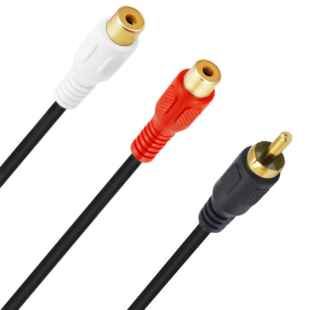 Dual RCA female audio splitter cable