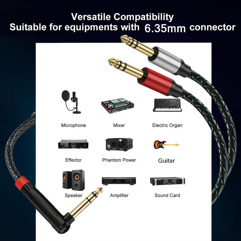 Professional stereo splitter cable for DJ and studio equipment