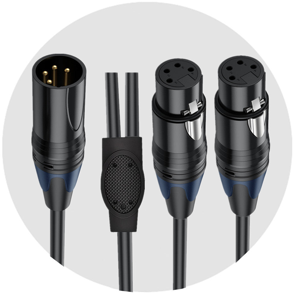 XLR connectors on a white background