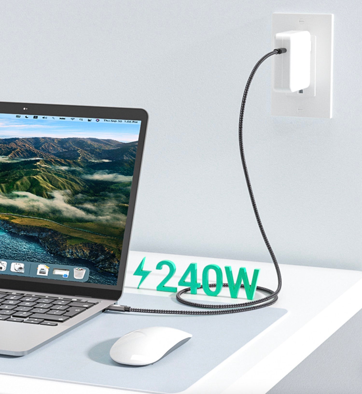 Durable braided USB-C cable