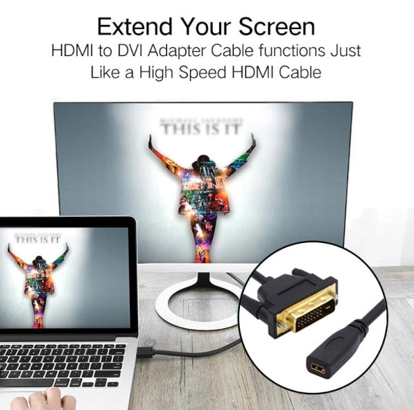 DVI 24+1 male to micro HDMI type D female adapter