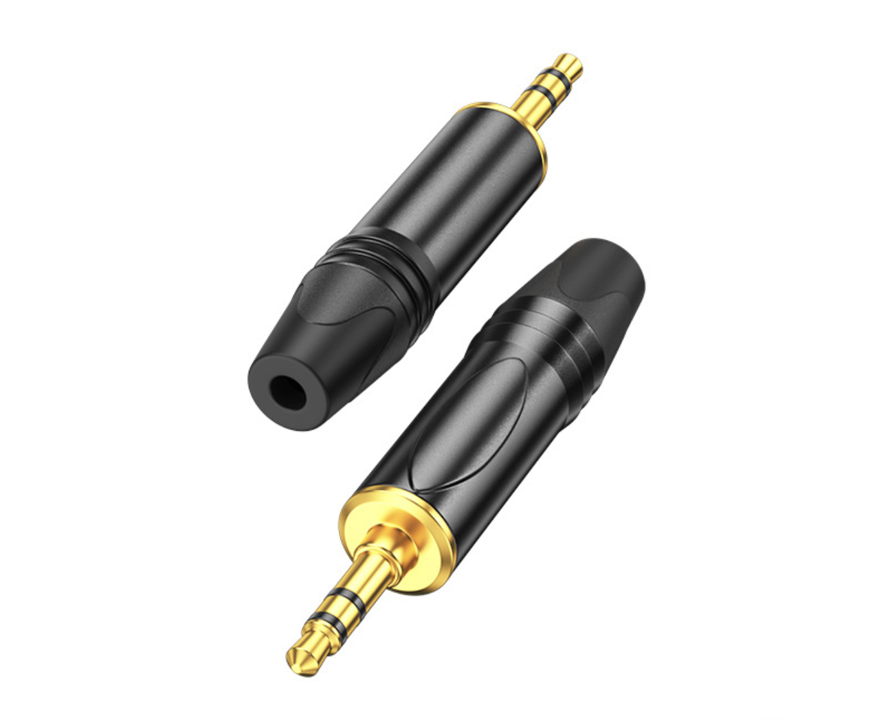3.5mm Stereo Audio Adapter – Gold-Plated Male to Female Connector
