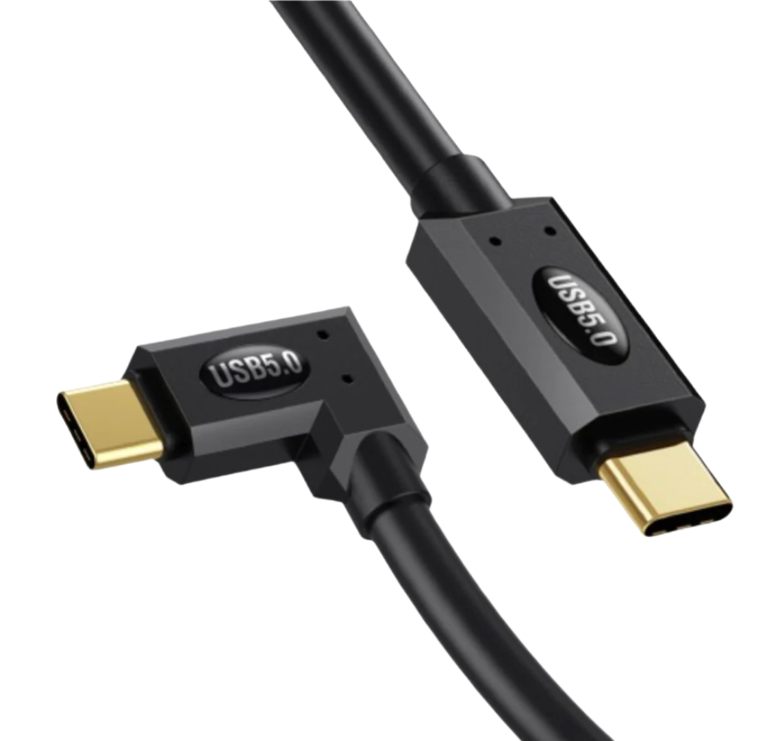 USB 5 Retractable Thunderbolt Cable | USB C  to USB C | 80Gbps, 240W PD, 16K/8K Ultra HD
