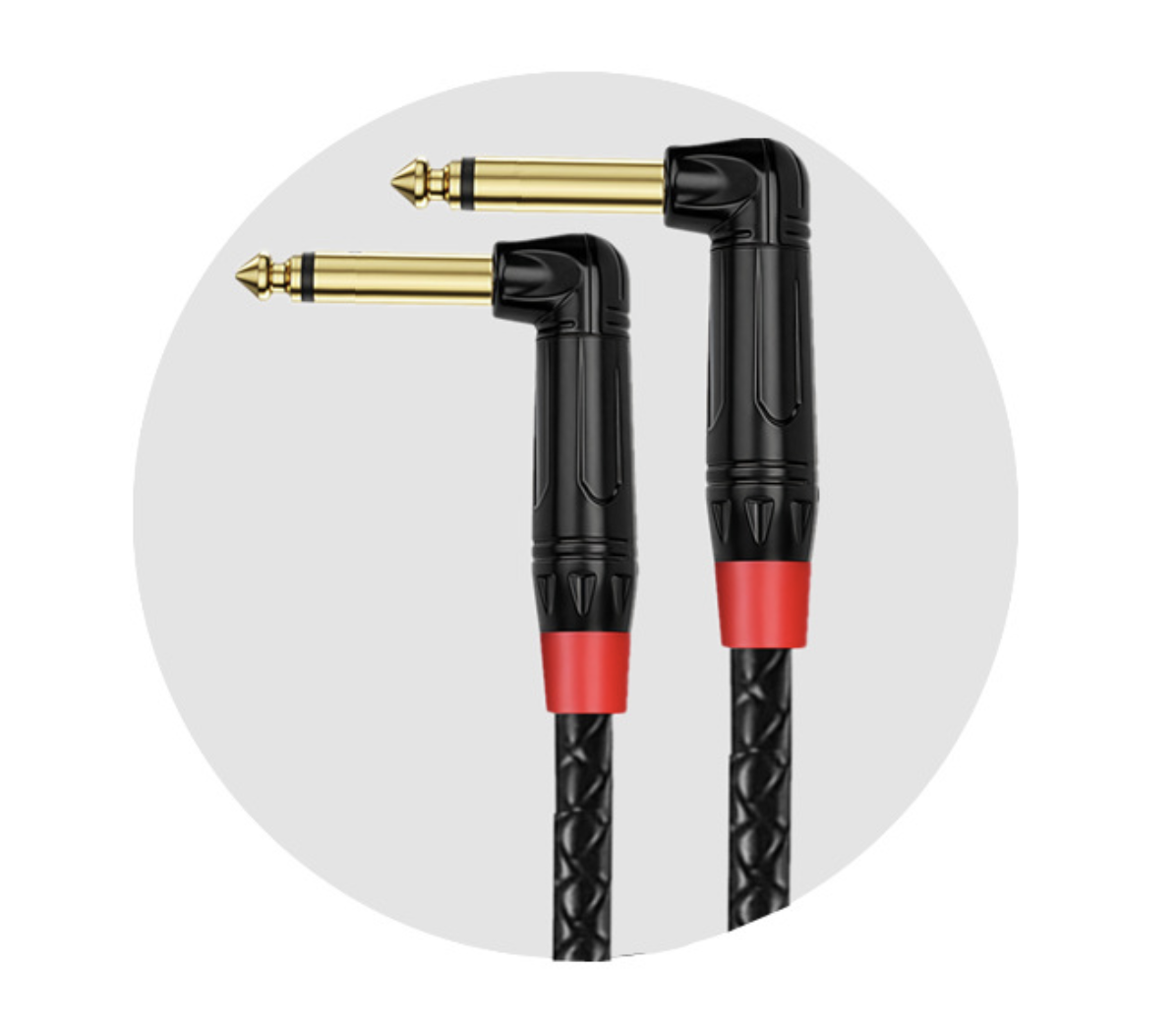 6.35mm (1/4”) Right Angle Mono Guitar Cable | 90° Jack Instrument Lead