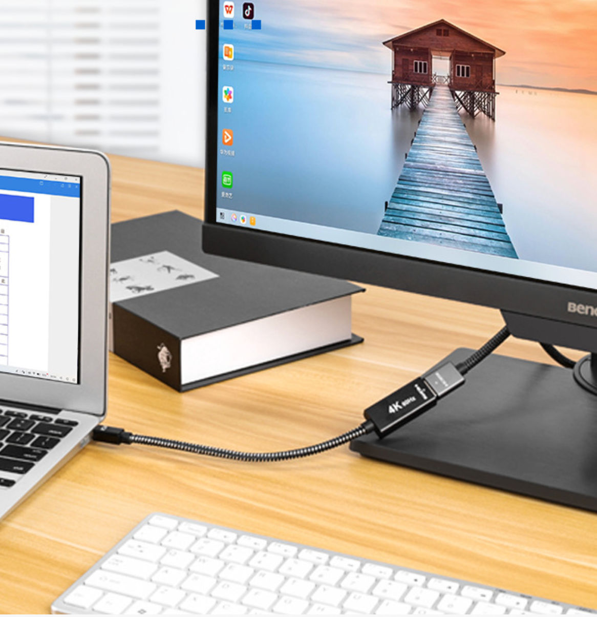 Mini DisplayPort (MiniDP/Thunderbolt 2) to HDMI Cable for Surface Laptop – 4K@60Hz Adapter