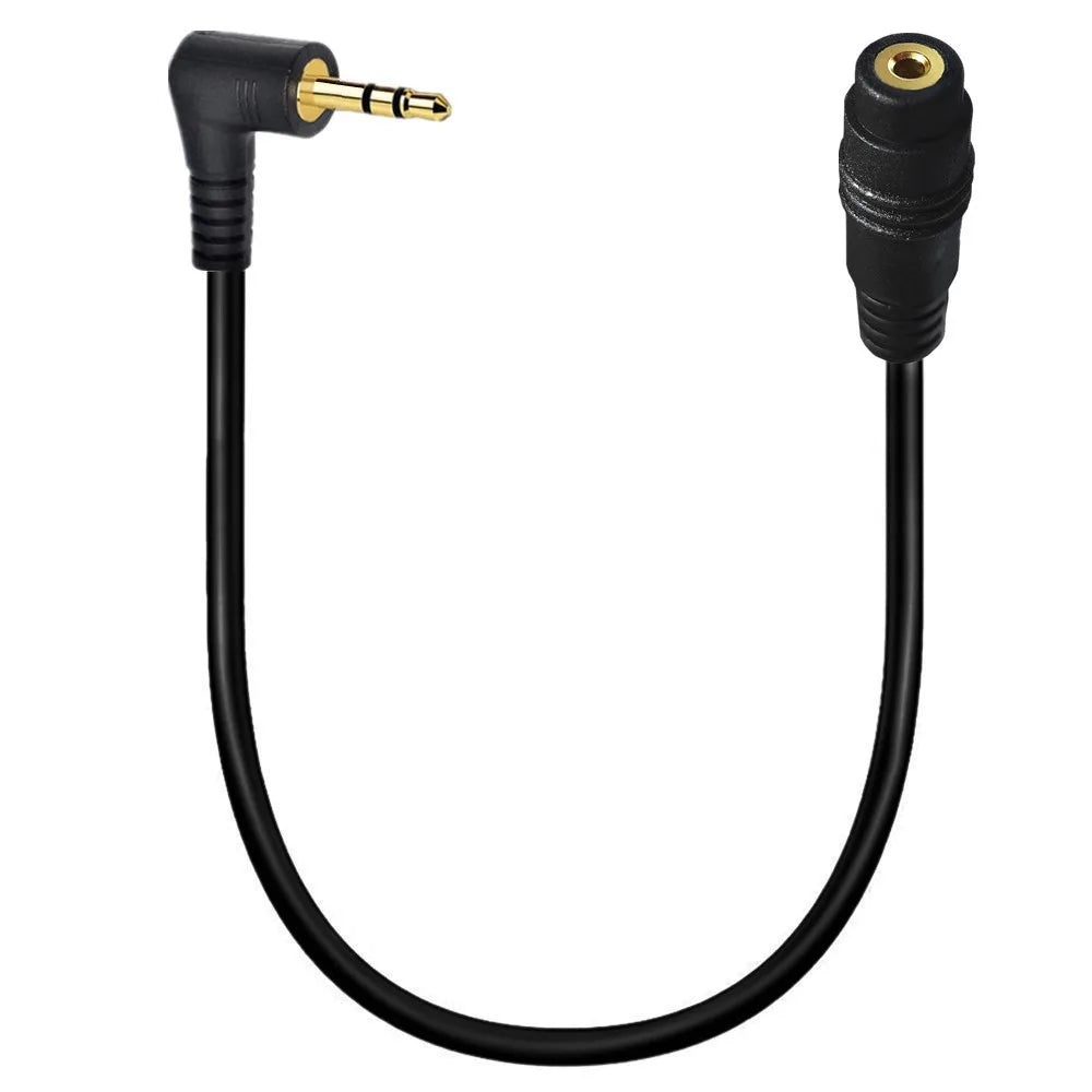 Gold plated 2.5mm angled audio extension cable for clear sound transmission