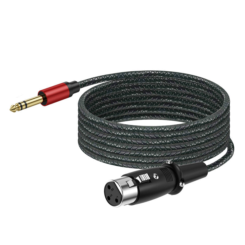 Gold-plated 6.35mm TRS male plug for balanced mono audio