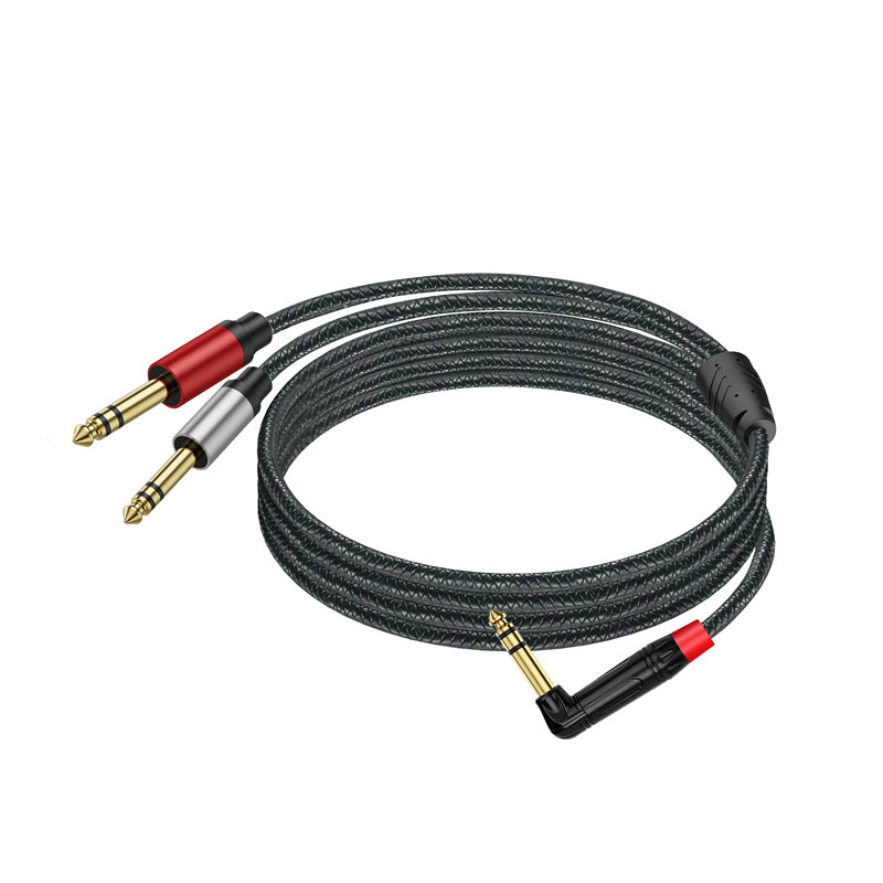 Professional 6.35mm TRS audio splitter cable for mixers