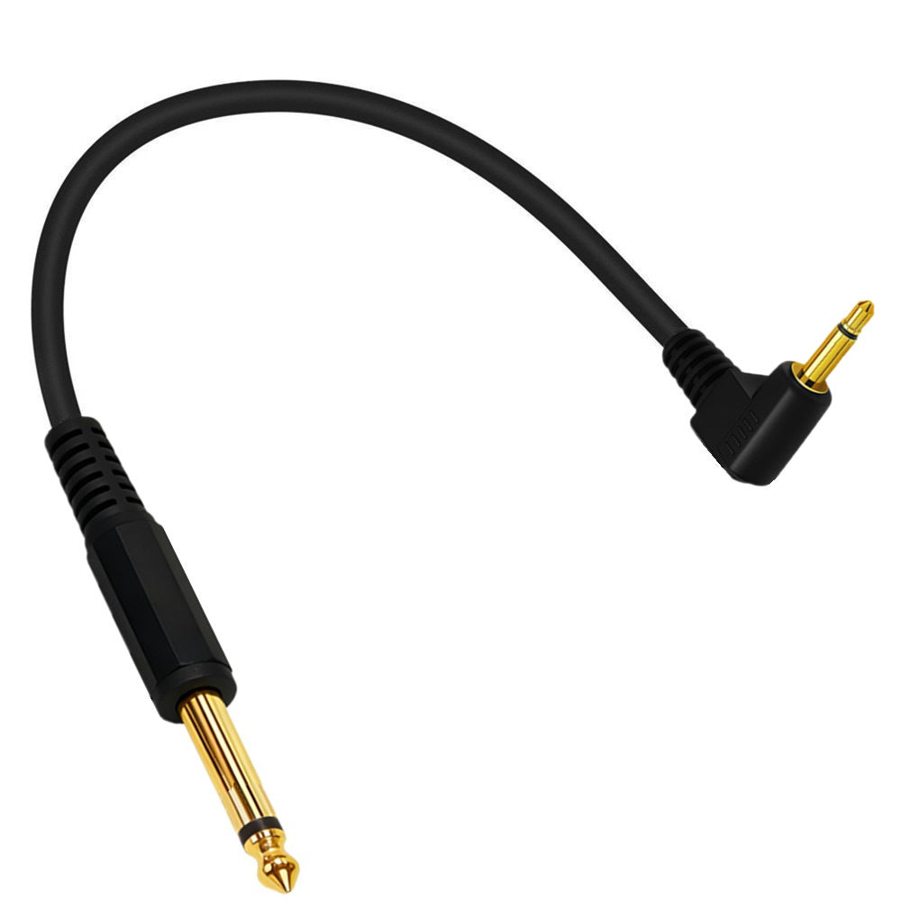 Right-angle 3.5mm mono audio lead