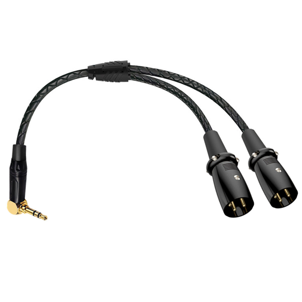 gold plated right angle 3.5mm TRS stereo plug connector