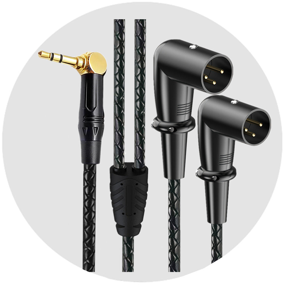 gold plated right angle 3.5mm TRS stereo audio connector