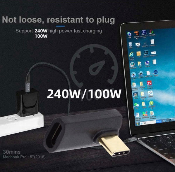 USB4 adapter featuring gold plated USB C contacts for stable connectivity
