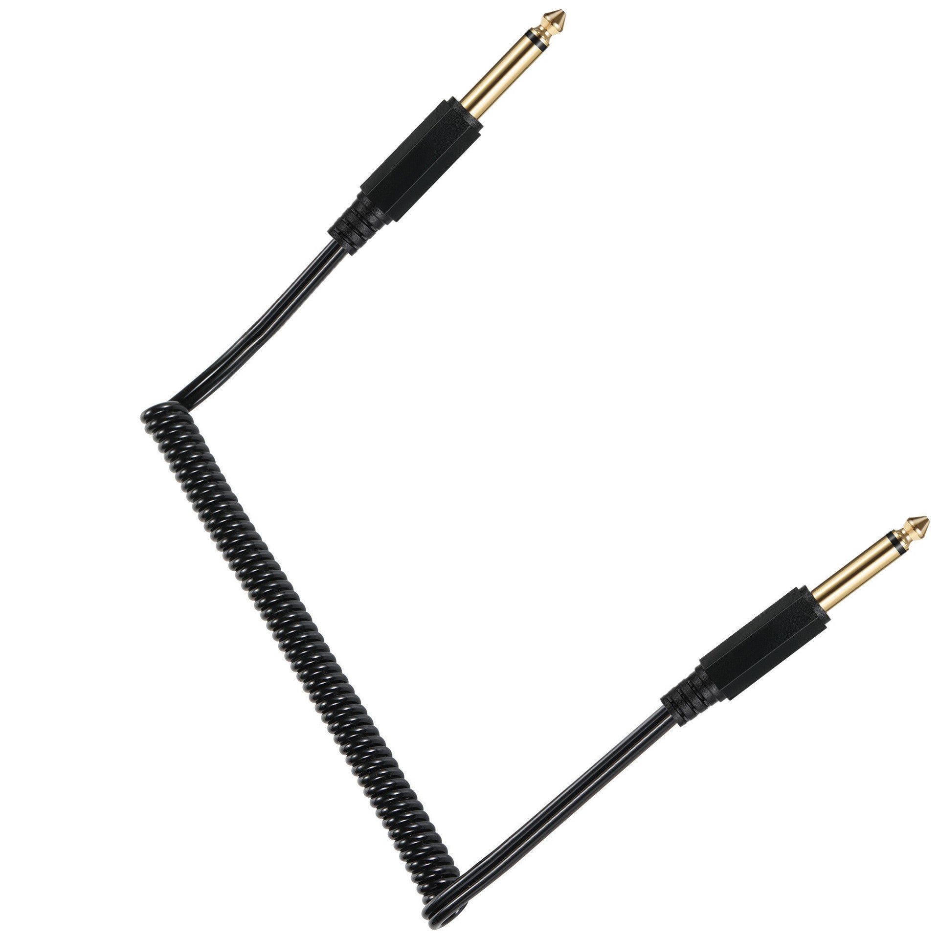  6.35mm mono jack connectors close up instrument cable