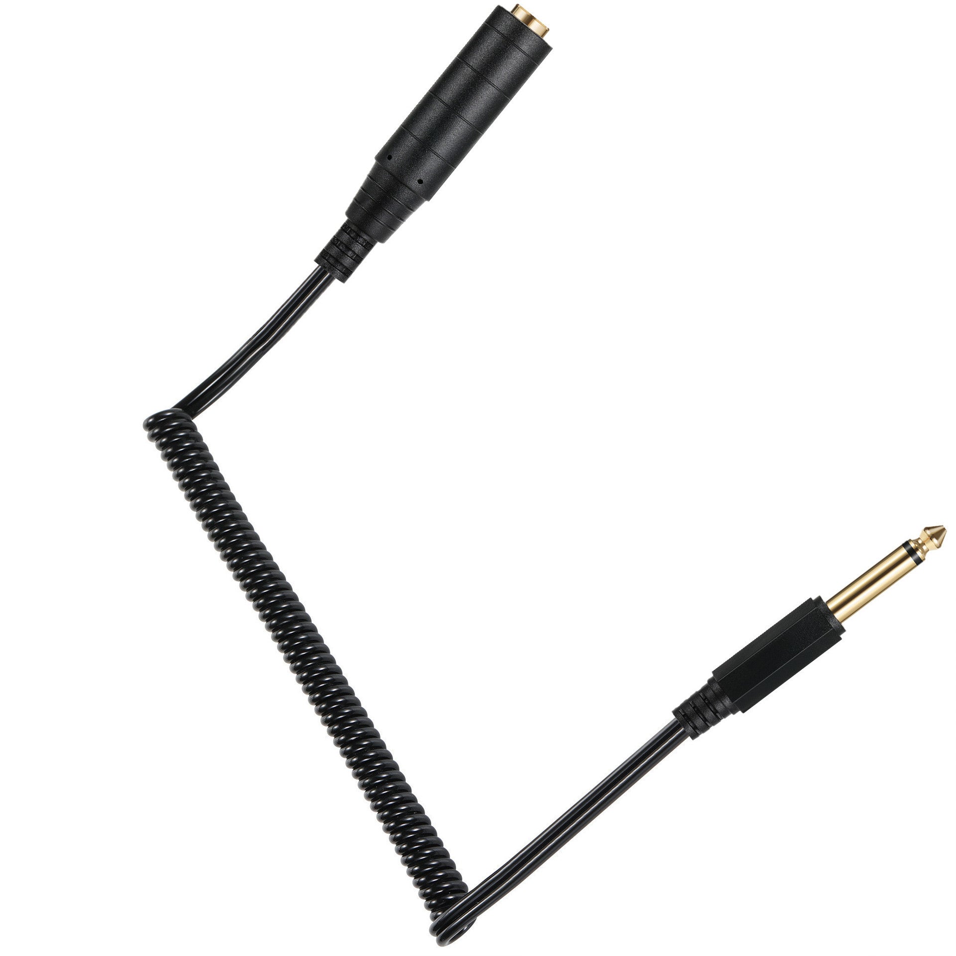 6.35mm male and female jack connectors close up
