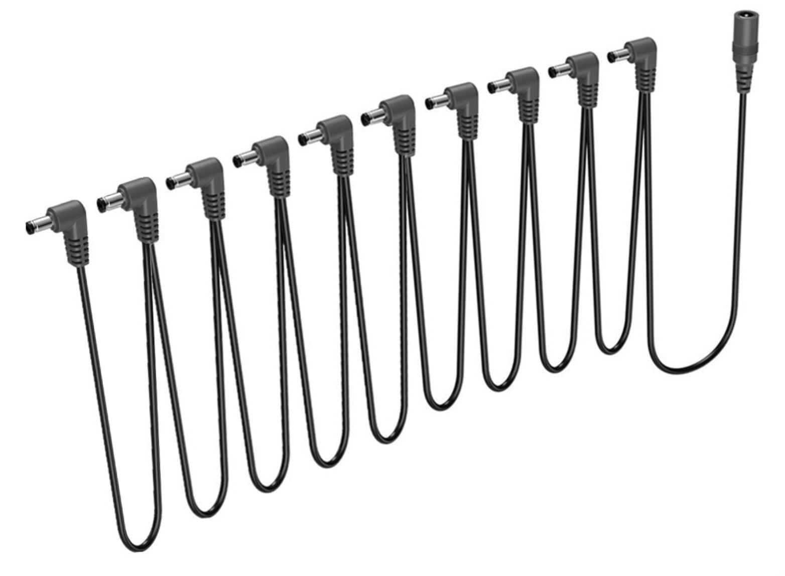 1 to 10 pedal power daisy chain cable for large pedalboard setups