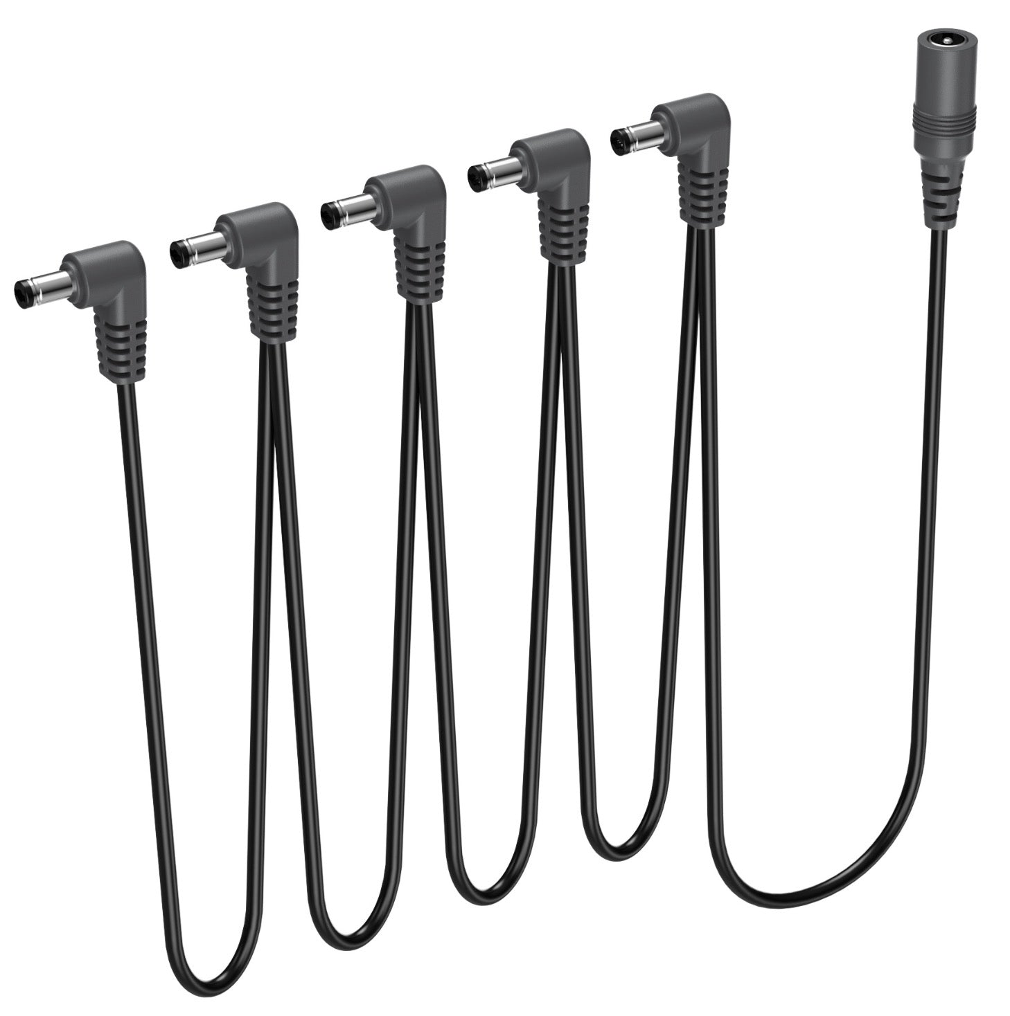 1 to 5 DC power daisy chain cable for pedalboard power distribution