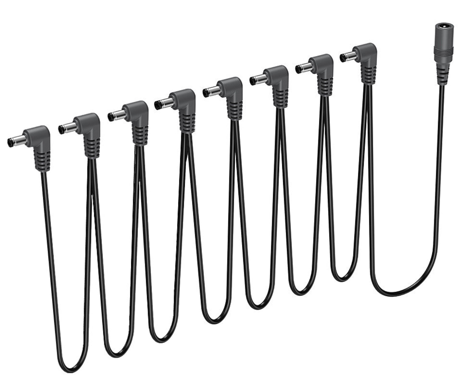 1 to 8 DC pedal power splitter cable for multiple effects pedals
