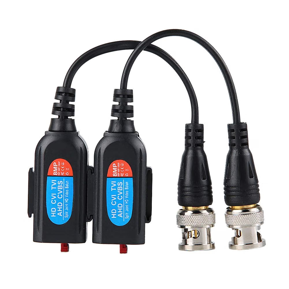 HD-TVI CVI AHD CVBS 8MP CCTV video balun pair
