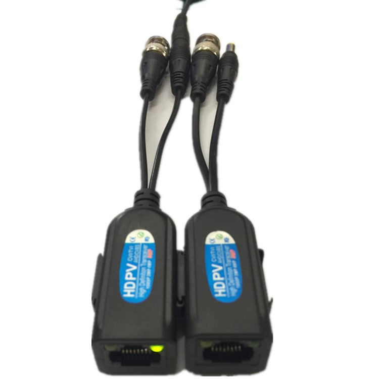 HD-TVI CVI AHD CVBS 8MP video and power balun pair