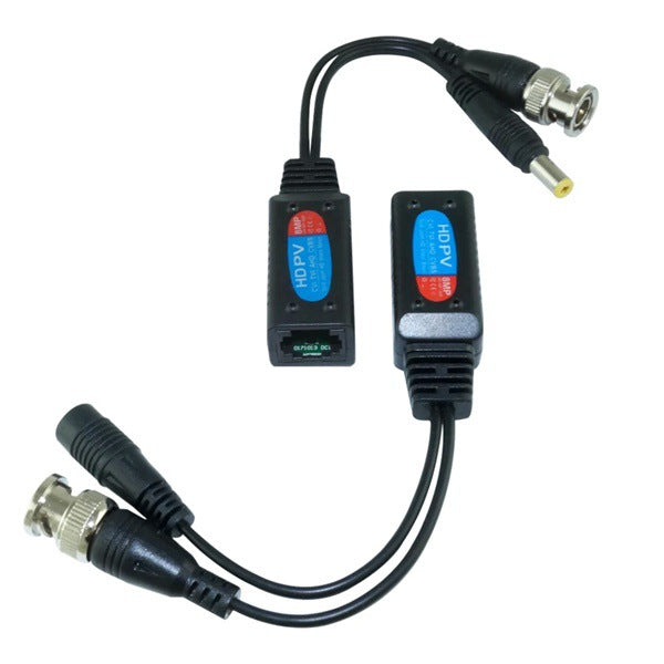 HD-TVI CVI AHD CVBS 8MP CCTV video and power balun transmitter receiver pair