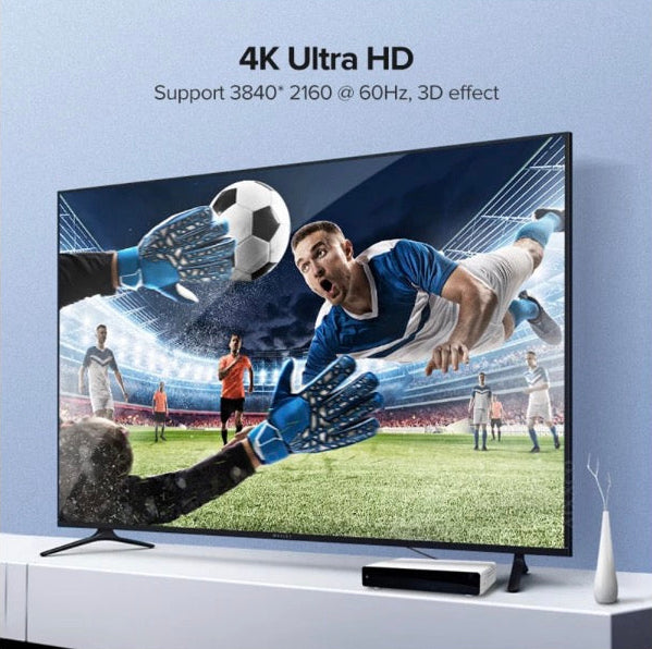 HDMI 2.0 cable supporting 18Gbps bandwidth and 4K 60Hz Ultra HD resolution