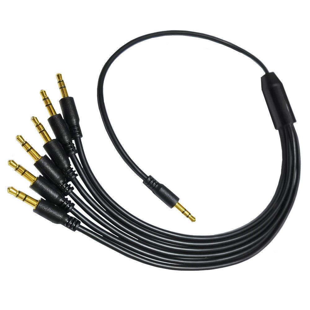 headphone splitter cable 1 to 6 audio jack adapter