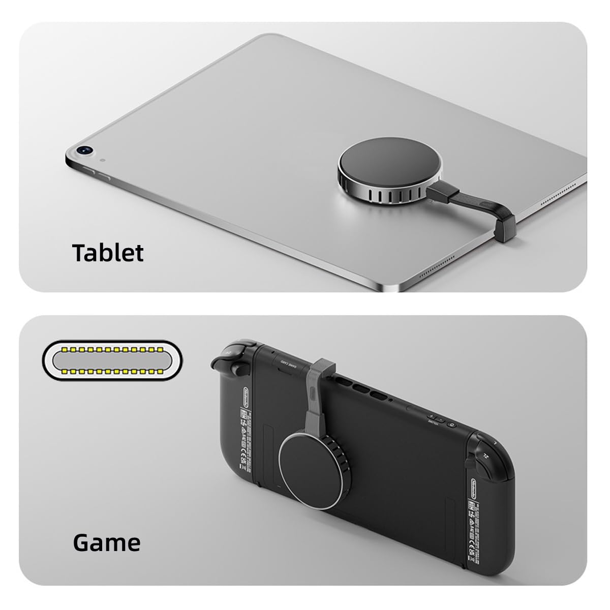 Tablet and smartphone holders on a white background