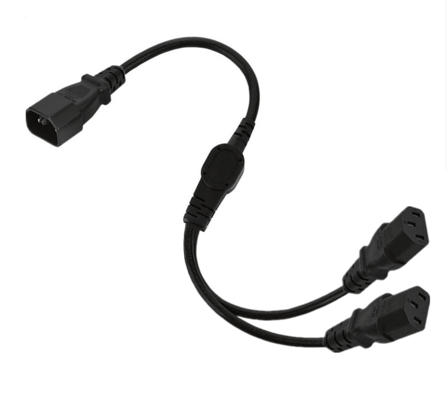  IEC C14 to dual IEC C13 Y-splitter power lead 0.5m