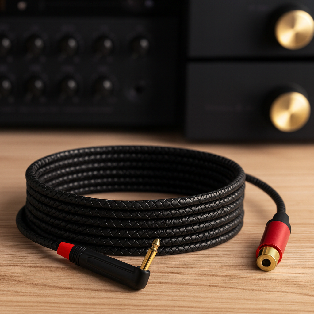 6.35mm Mono Male to RCA Female Audio Cable