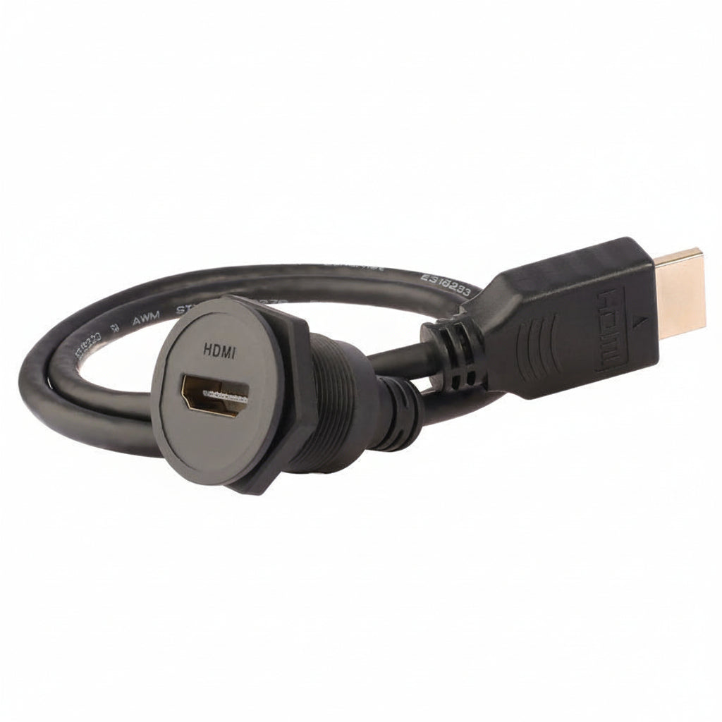 HDMI panel mount adapter for 4K video transmission