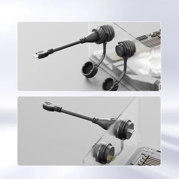 Industrial waterproof Micro USB connector