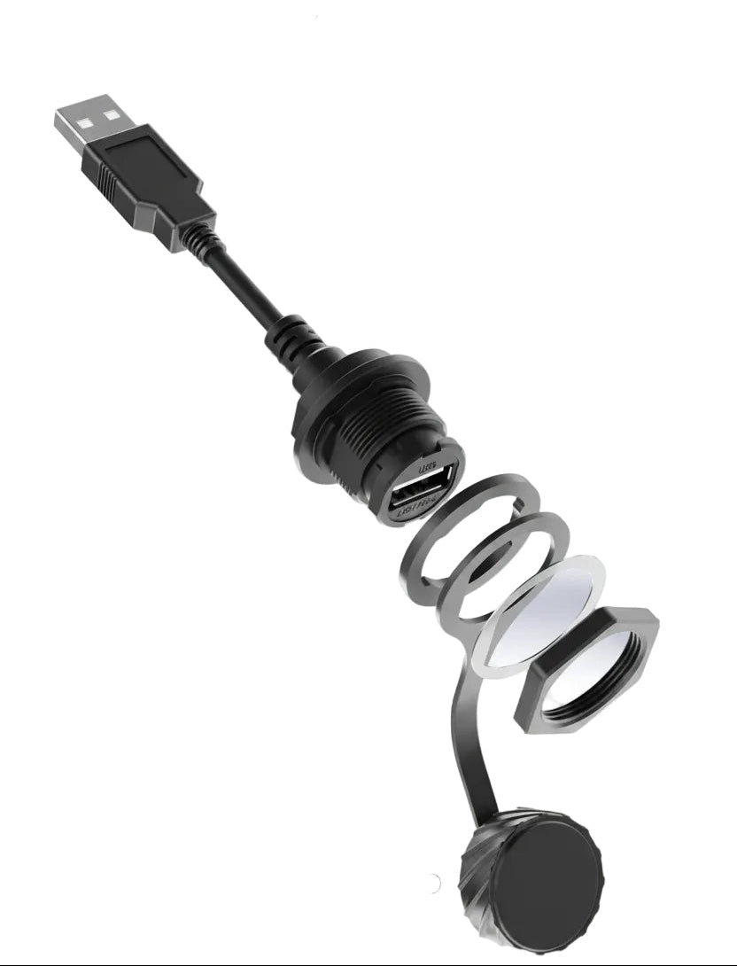 USB female to male waterproof extension cable