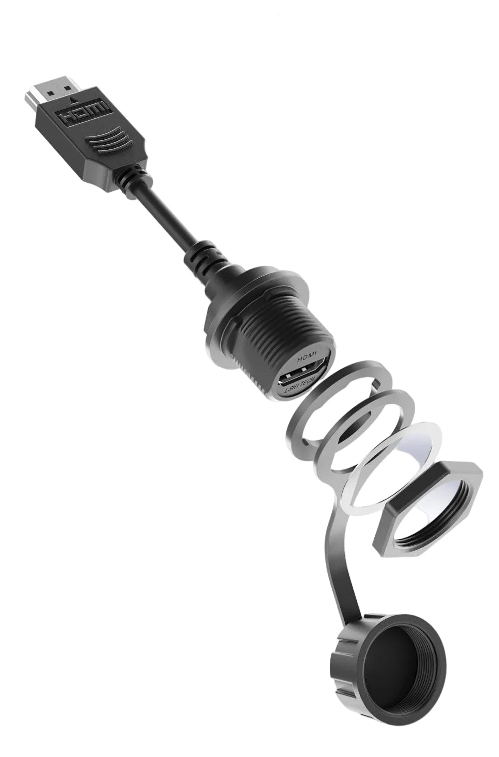 Industrial waterproof HDMI aviation connector cable
